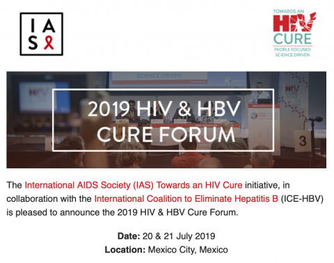 2019 HIV & HBV Cure Forum  20 & 21 July 2019 | Mexico City, Mexico